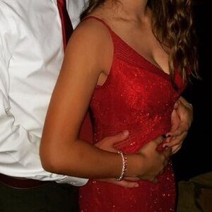 Elegant Red Evening Gown